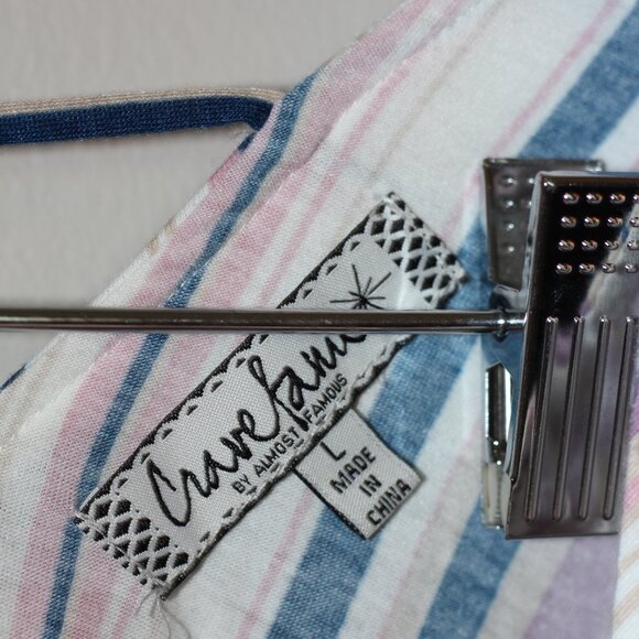 Crave Fame by Almost Famous Ruffle Boho Striped Crop Top Blouse Women's Large - Picture 3 of 6